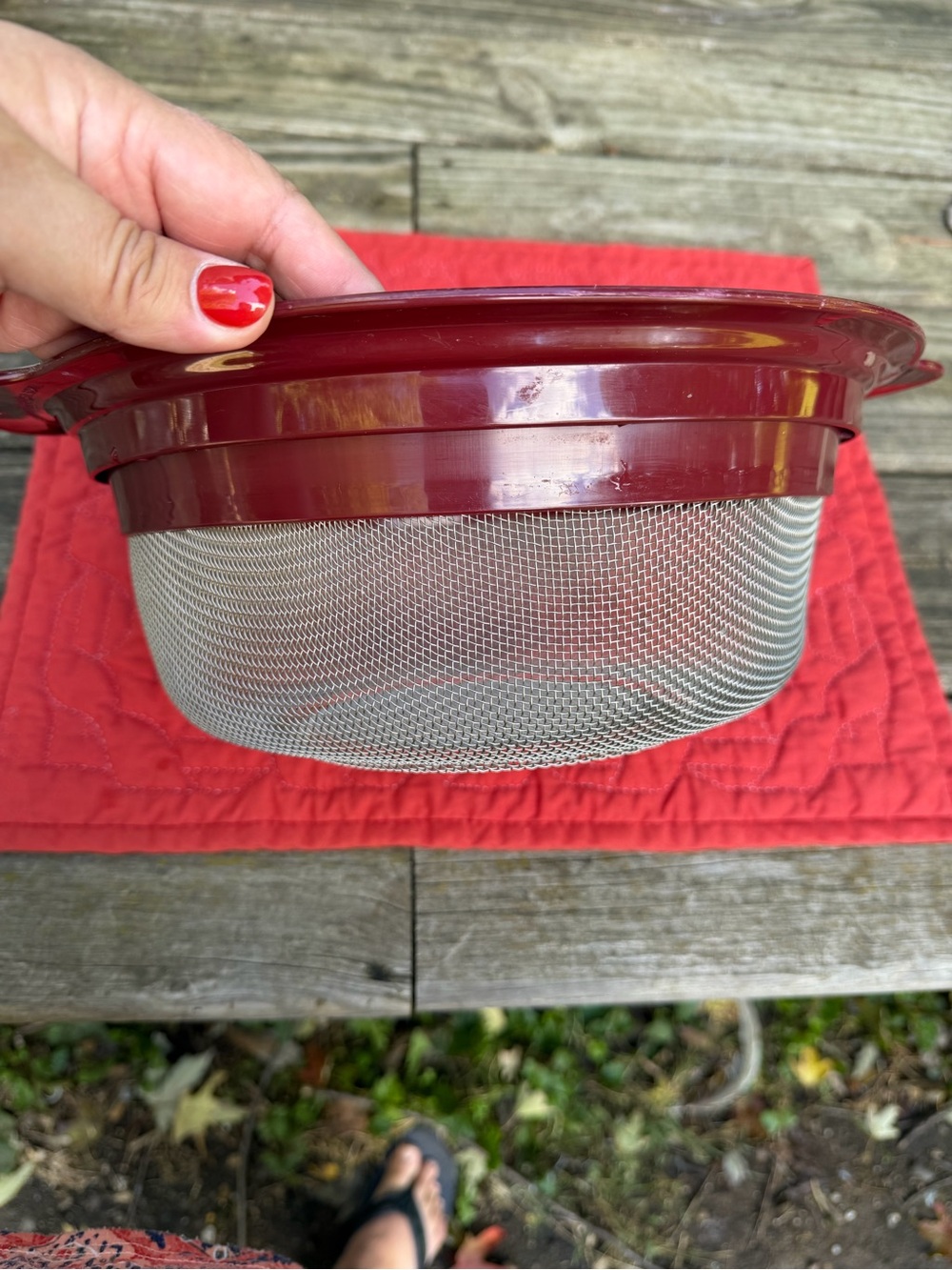 Vintage Cranberry Corning Vision 5L Steam Boil Basket Kitchen Cooking Cookware